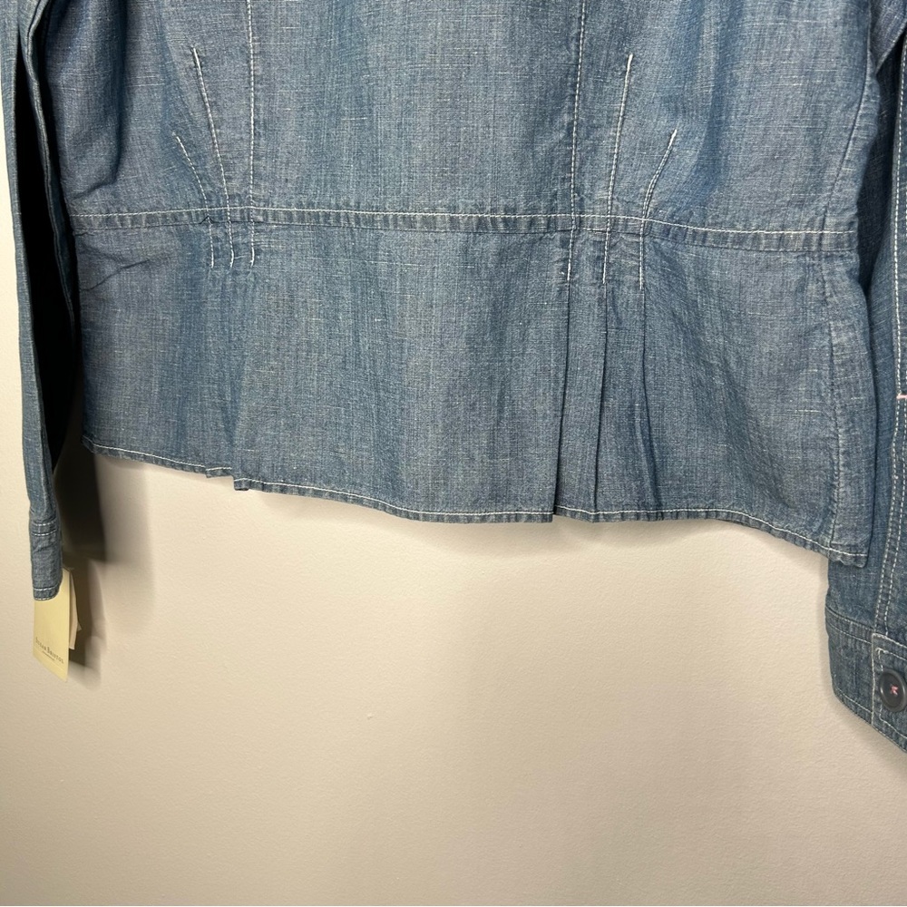 NWT Susan Bristol Denim Blue Women's Button Front Jacket Size XL - Picture 10 of 12